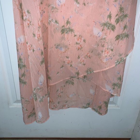 Feminine Summer Floral Ruched One-Shoulder Dress size 4 (Small) - Picture 9 of 13